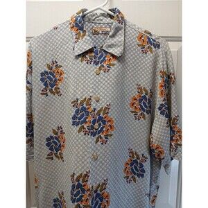 Ringo Sport 100% Rayon Casual Hawaiian Floral Short Sleeve Shirt MENS Size Large